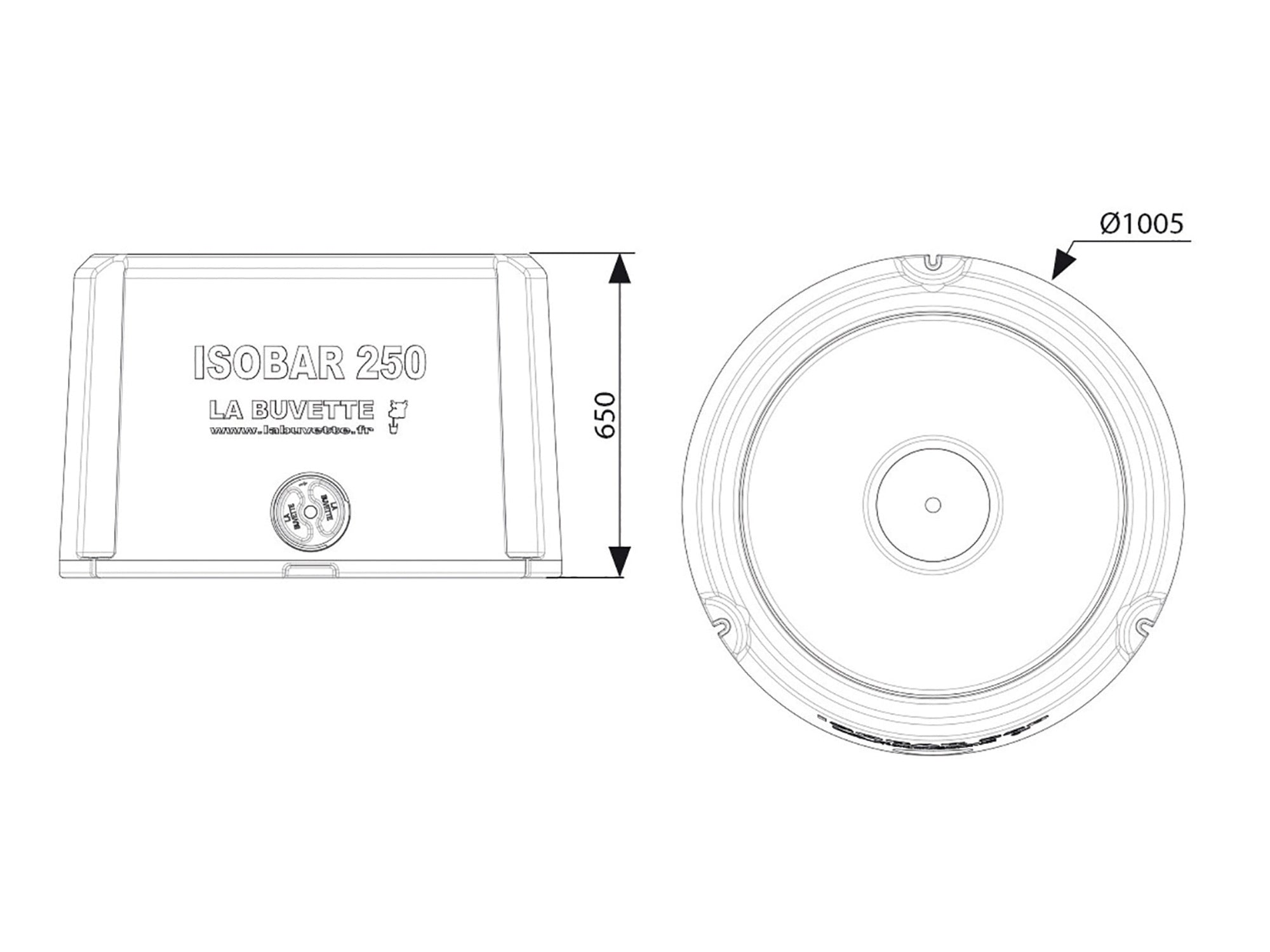 La Buvette ISOBAR 250 - isothermische Tränke