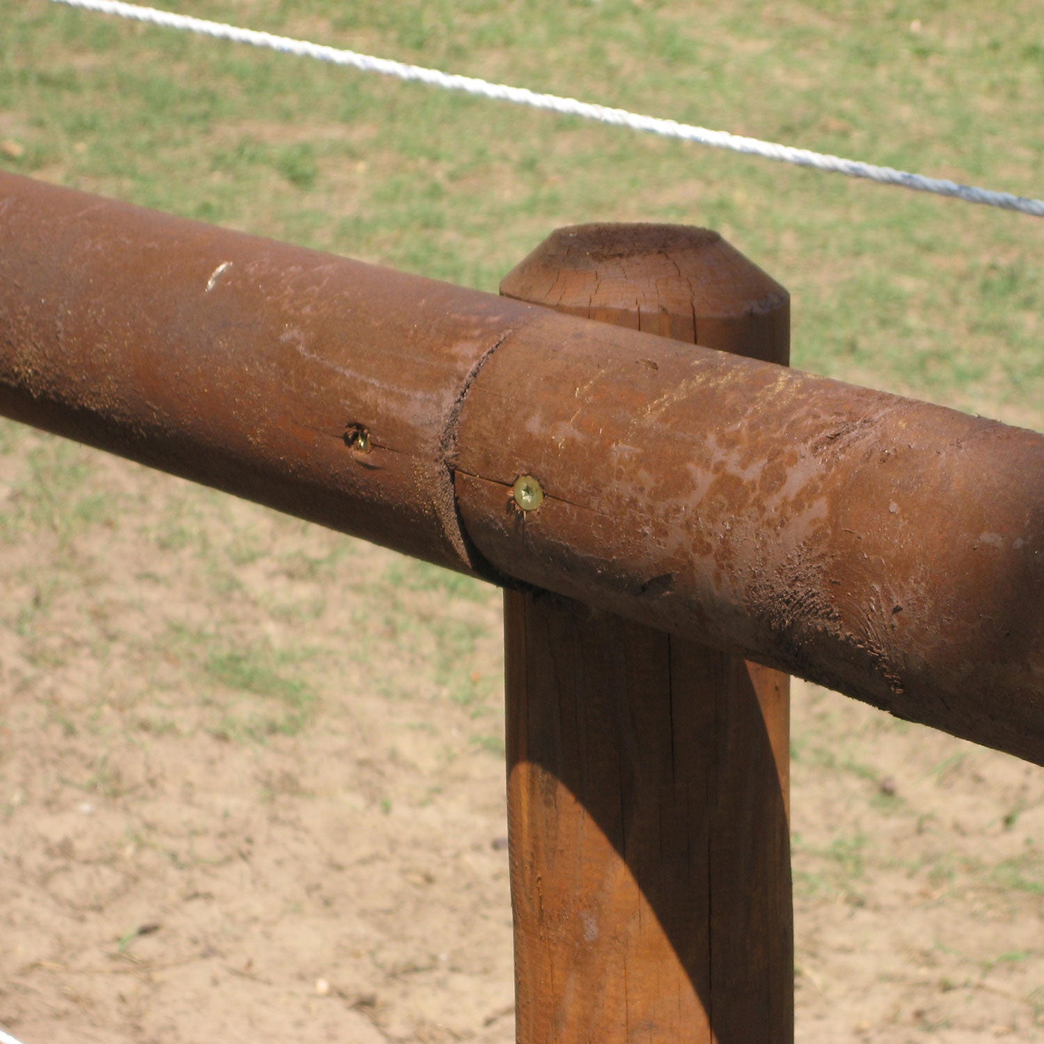 10cm Holzpfahl Kiefer KDI Salz Braun