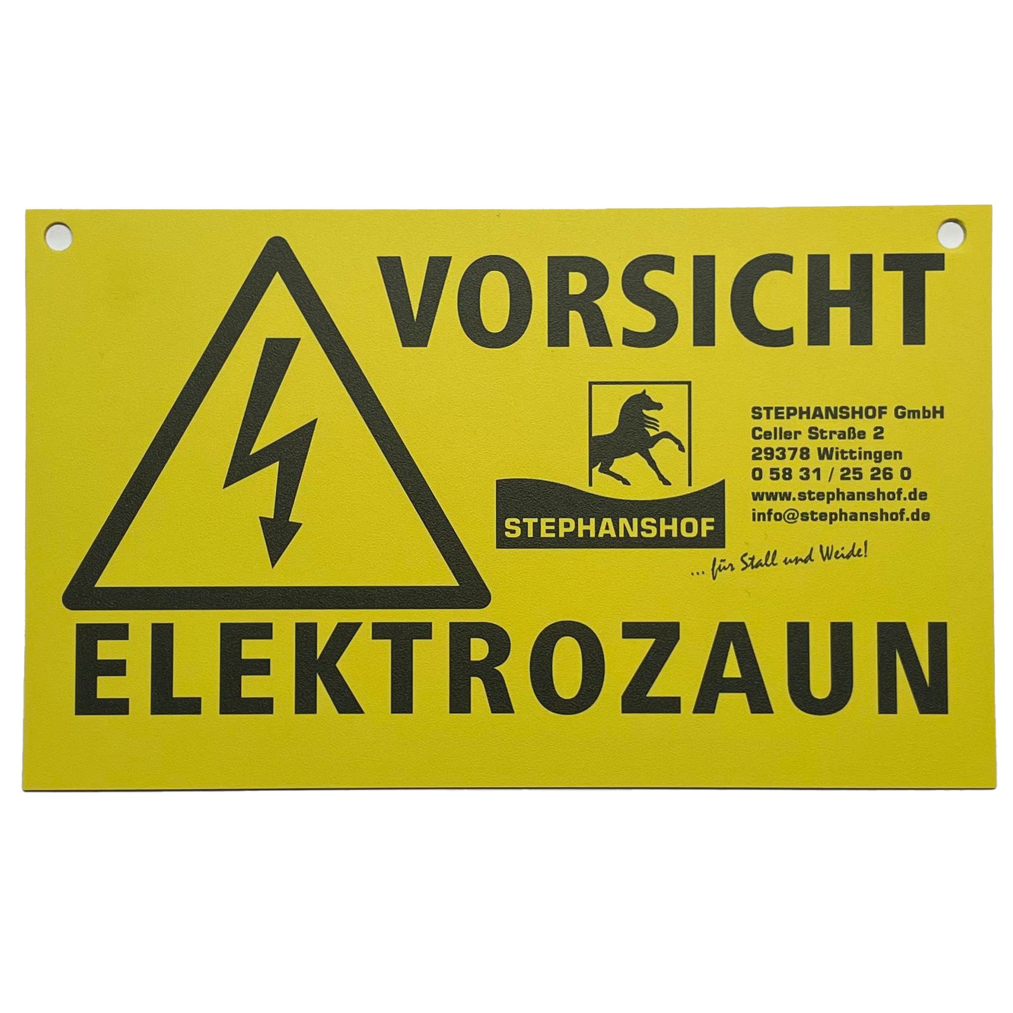 Warnschild - Vorsicht Elektrozaun