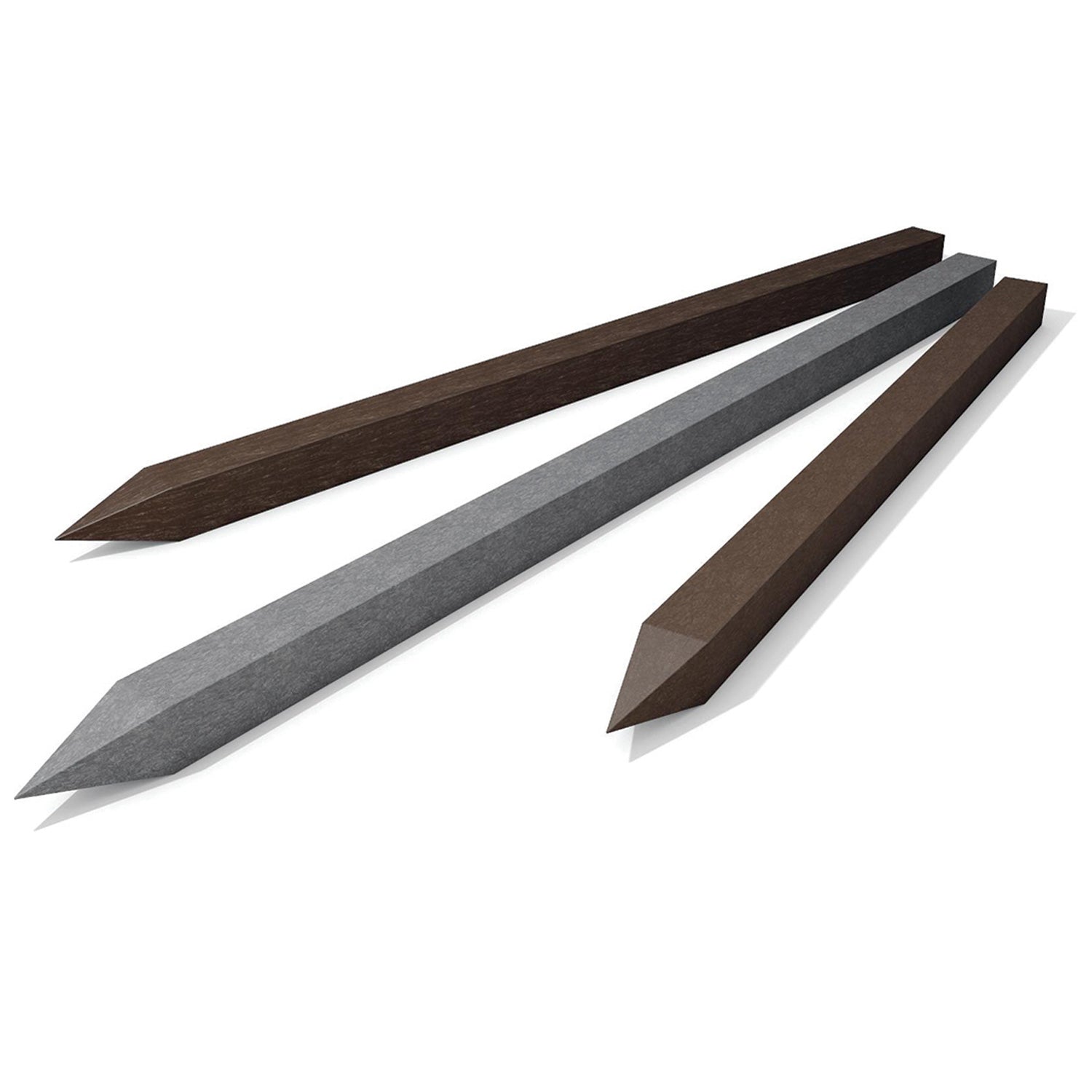 7x7cm Vierkant ReKu-Pfahl Recyclingpfahl